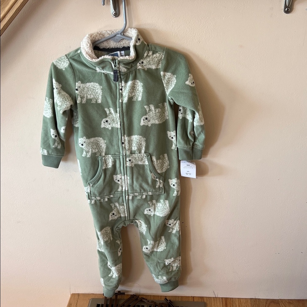 Carter's Green Bear Print Zip Outfit